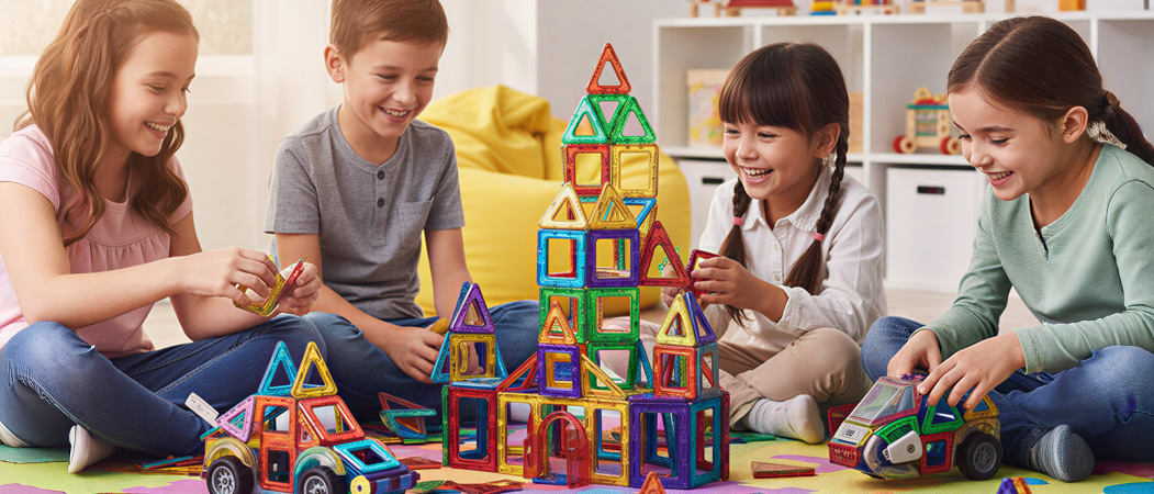 Magnetic building blocks LELINO kids