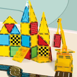 Magnetic tiles LELINO Build 50 pcs