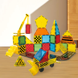 Magnetic tiles LELINO Build 50 pcs