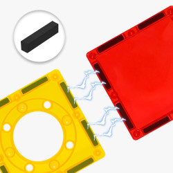 Magnetic tiles LELINO Build 50 pcs