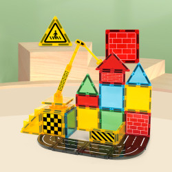 Magnetic tiles LELINO Build 50 pcs