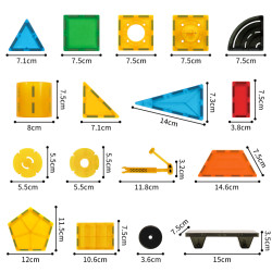 Magnetic tiles LELINO Build 50 pcs