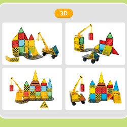 Magnetic tiles LELINO Build 50 pcs