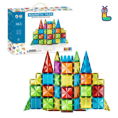 Magnetic tiles LELINO Diamond 45pcs