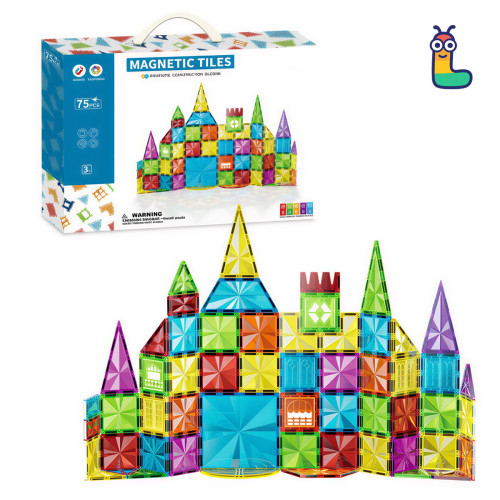 Magnetic tiles LELINO Diamond 75pcs