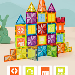 Magnetic tiles LELINO Diamond 115pcs