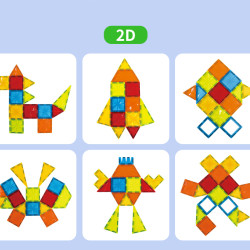 Magnetic tiles LELINO Diamond 115pcs