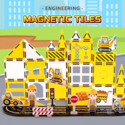Magnetic tiles LELINO Fantasy Engineering 47 pcs