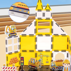 Magnetic tiles LELINO Fantasy Engineering 47 pcs