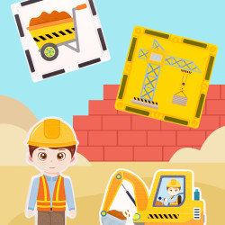 Magnetic tiles LELINO Fantasy Engineering 47 pcs