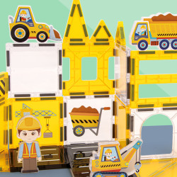 Magnetic tiles LELINO Fantasy Engineering 47 pcs