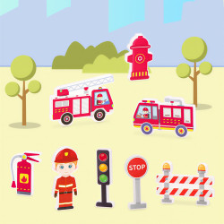 Magnetic tiles LELINO Fantasy Fire Control 48pcs