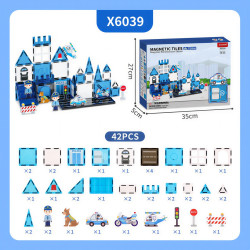 Magnetic tiles LELINO Fantasy Police 42 pcs