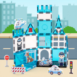 Magnetic tiles LELINO Fantasy Police 42 pcs