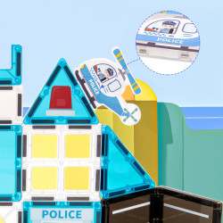 Magnetic tiles LELINO Fantasy Police 42 pcs