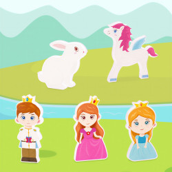 Magnetic tiles LELINO Fantasy Princess 58 pcs