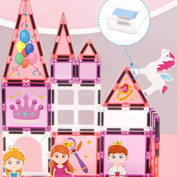 Magnetic tiles LELINO Fantasy Princess 58 pcs
