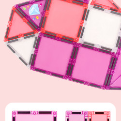 Magnetic tiles LELINO Fantasy Princess 58 pcs