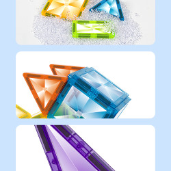 Magnetic tiles LELINO Diamond 95pcs