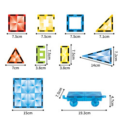 Magnetic tiles LELINO Diamond 95pcs