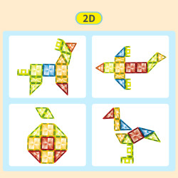 Magnetic tiles LELINO Diamond 95pcs