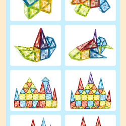 Magnetic tiles LELINO Diamond 95pcs