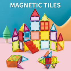 Magnetic tiles LELINO Play 66pcs
