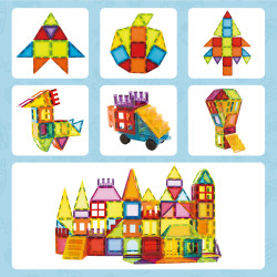 Magnetic tiles LELINO Play 66pcs