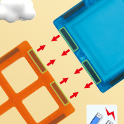 Magnetic tiles LELINO Play 66pcs