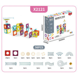 Magnetic tiles LELINO Roller 56 pcs