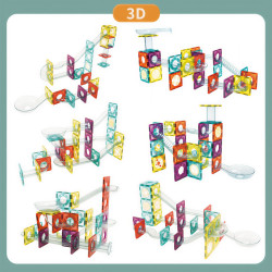 Magnetic tiles  LELINO Roller 95 pcs