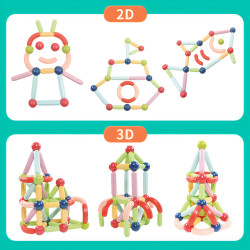 Magnetic tiles LELINO Sticks 32 pcs